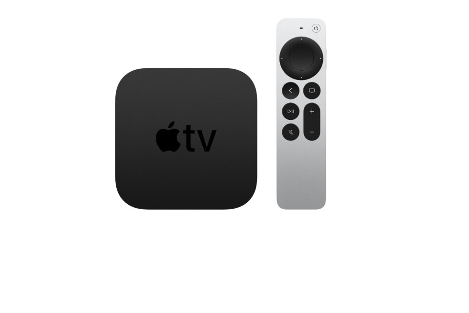 Apple TV 4K (2022) med fjärrkontroll. Apple TV 4K (2022)