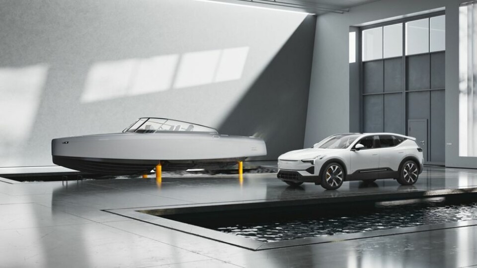 Elbåten Candela C8 är ett designsamarbete med Polestar. Elbåten Candela C8