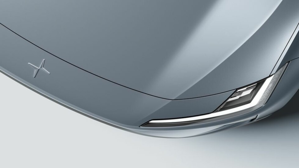 Teaserbild på kommande Polestar 4. Teaserbild på kommande Polestar 4